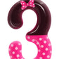 3rd Pink Black Birthday Candles for Girls, Pink Mouse Cake Topper Cupcake Decor, Cartoon Themed Birthday Party Decorations Suppl