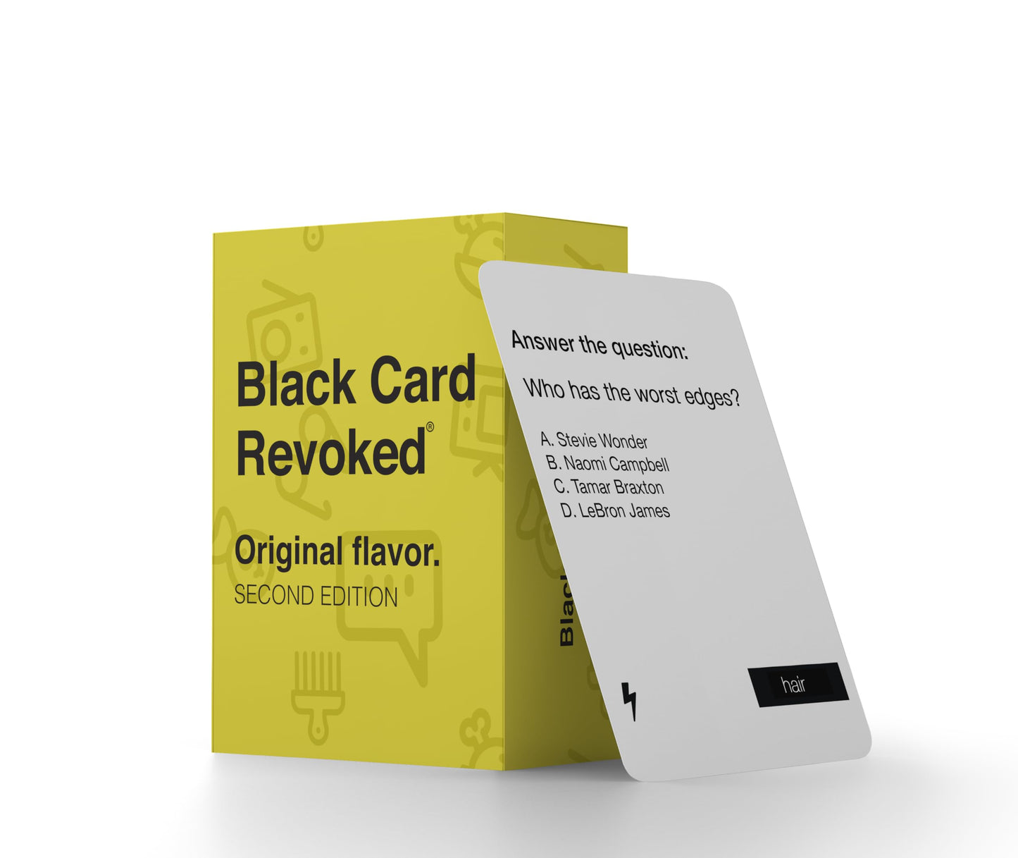 Black Card Revoked Trivia Game - Second Edition, Cardstock, Fun for Game Night & Holidays, Black Color