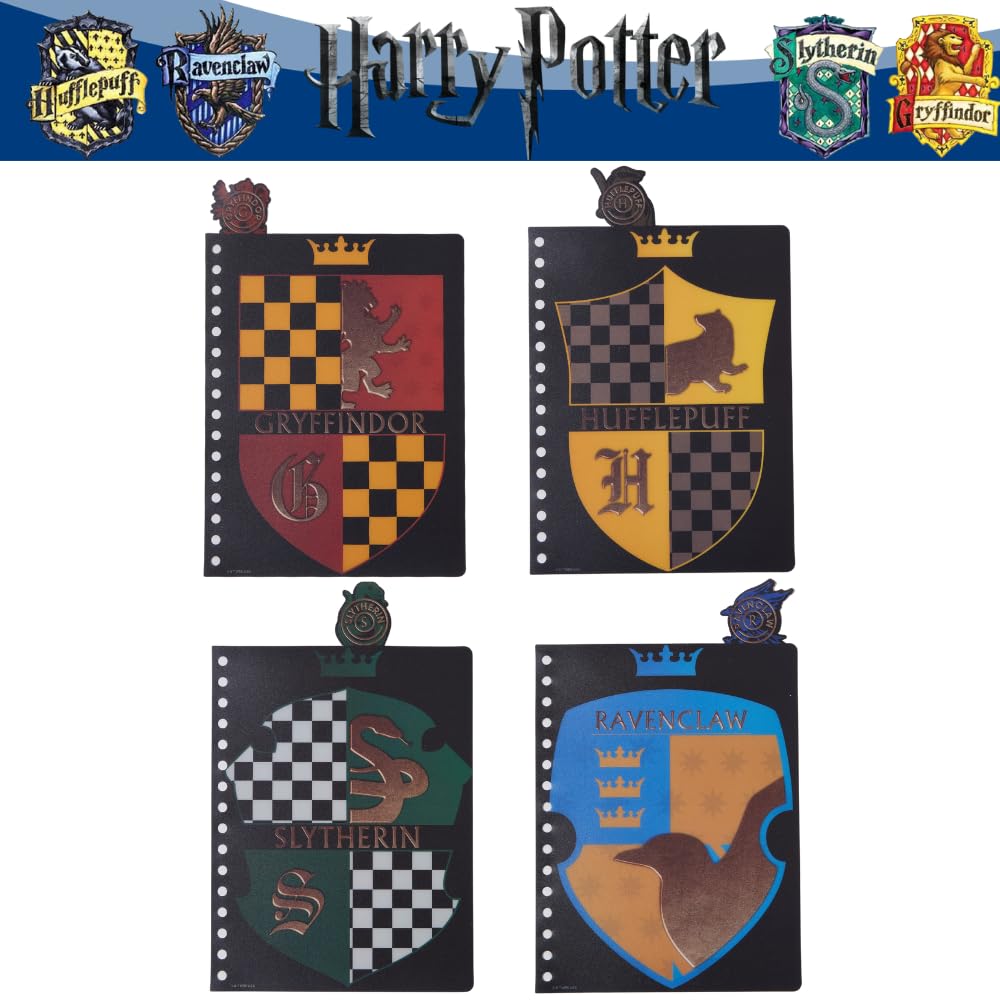 Innovative Designs Harry Potter Hogwarts Tab Journal Notebook, Spiral Bound, 96 Lined Pages, 8 X 7 Inches, Black