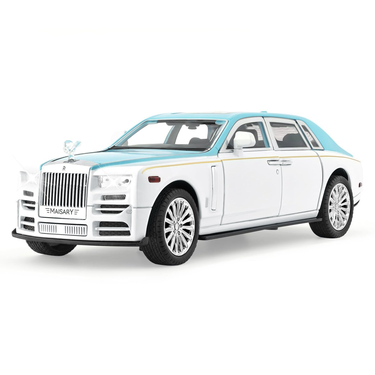 Toy Model Rolls Royce Phantom Car Toy for Boys, 1:22 Diecast Metal Model Pull Back Toy Car Phantom with Sound and Light, Gift To