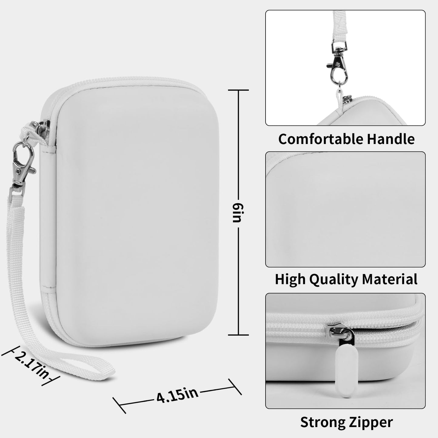 PAIYULE Travel Case for RG353V/RG353VS/R36S - White EVA Handheld Emulator Storage Organizer