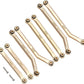 INJORA Brass High Clearance Front 4 Links Set 37g Heavy Brass Links for SCX24 C10 JLU Bronco Base Camp Axial 1/24 RC Crawler Car