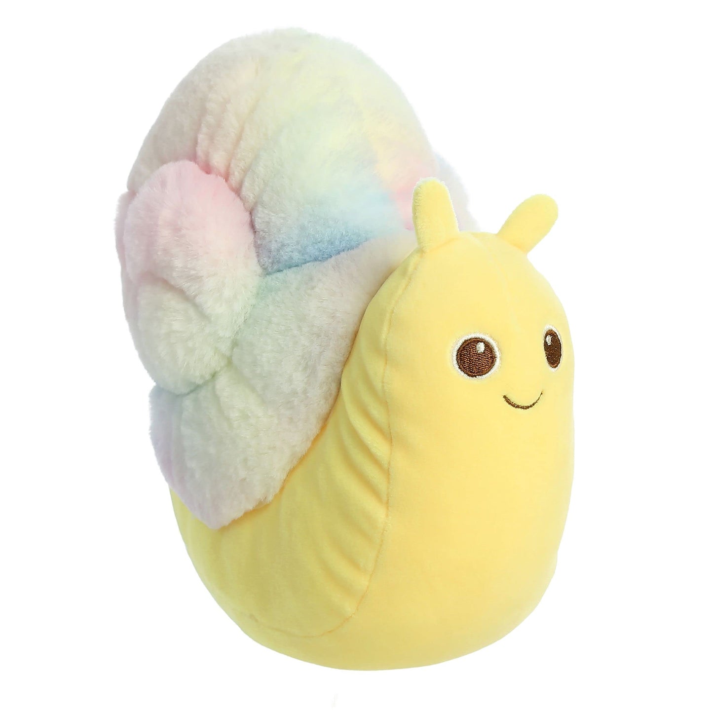 Aurora® Adorable Squishiverse™ Squishy Hugs™ Snail Stuffed Animal - Imaginative Play - Huggable Comfort - Yellow 9 Inches