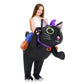 Searhmomo Inflatable Costume Cat For Kids Ride On Cat Blow Up Costumes,Funny Halloween Animal Costume For Girls Boys Cosplay Par