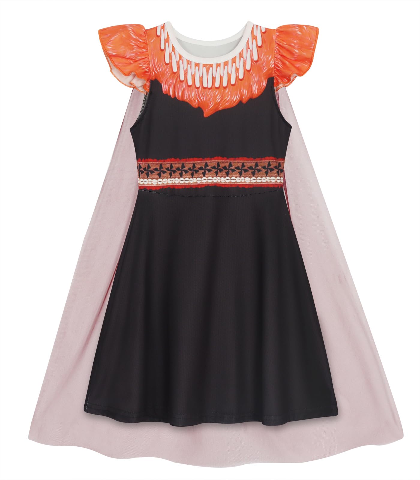 WonderBabe Girls Matangi Costume Matangi Dresses for Little Girls Fancy Dress Up Clothes for Halloween Adventure Ocean Cosplay P