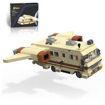 Nubee Spaceballs Eagle 5 Building Set, Space Movie Car Moc Model With Cockpit Secret Hyper-Jets Periscope Barf'S Room, Birthday
