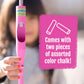 Walkie Chalk Stand-up Sidewalk Chalk Holder, (Pink), Creative Outdoor Toys for Kids and Adults Including 2x Chalks, Street Art &