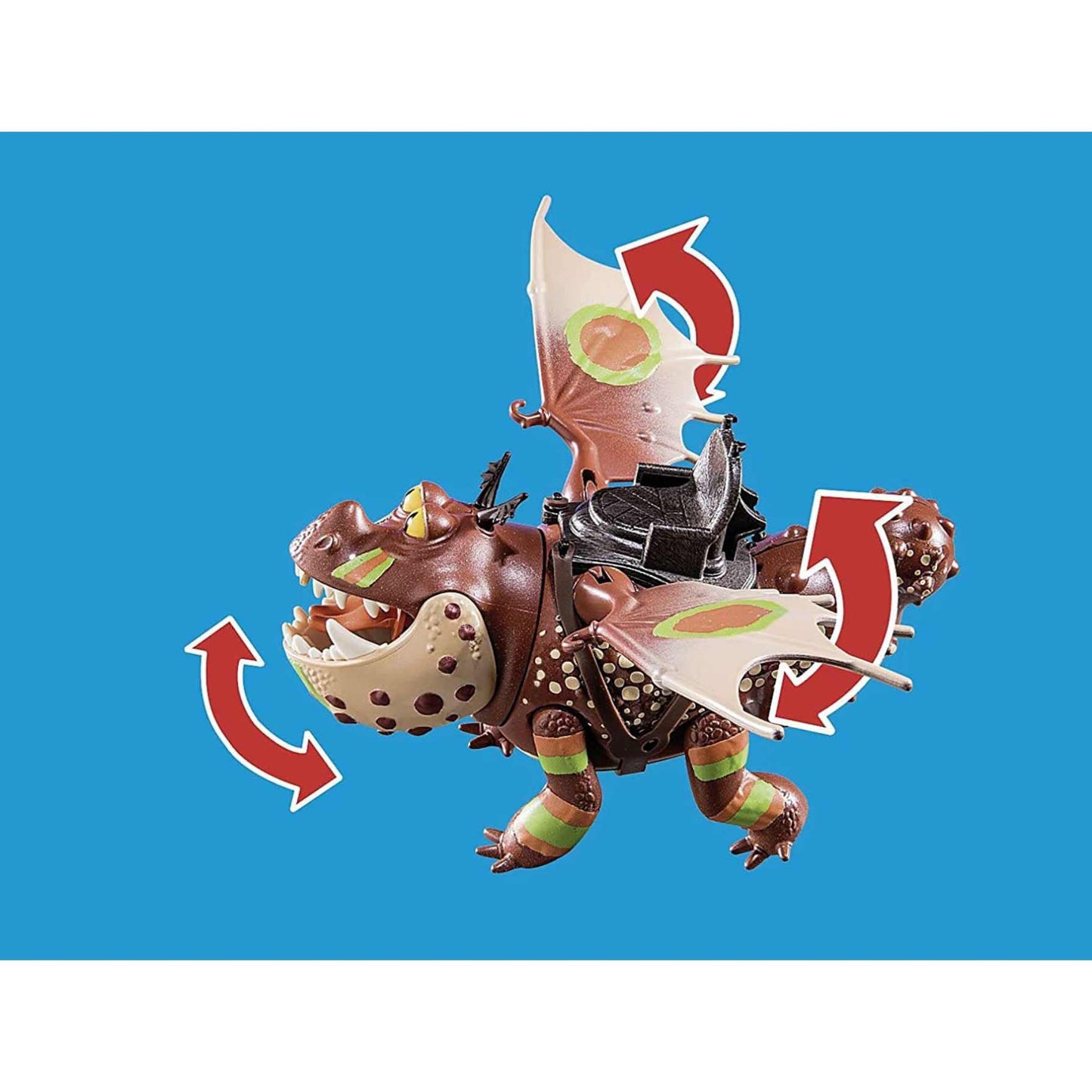 Playmobil Dragon Racing Set - Fishlegs & Meatlug, Multicolor, Standard Size, Model 70729, Plastic