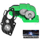 Rcmyou Rc Carbon Fiber Frame Chassis W/Gearboxes Upgrades Part For 1/10 Axial Scx10 Scx10 Ii 90046 90047 Rc Crawler Car,Green