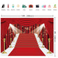 Inrui Red Curtain Stage Photography Background Red Carpet Film Red Curtain Stars Celebrity Party Banner Backdrop (10X8Ft)