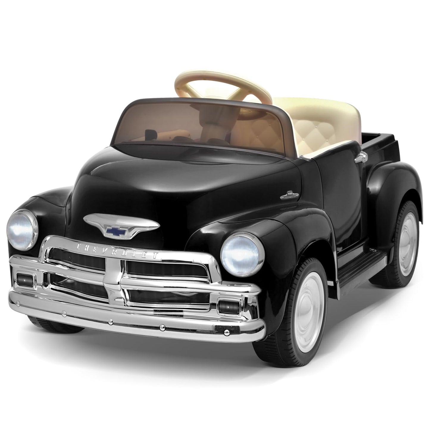 Joywhale 12V Kids Ride On Car Licensed Chevrolet 3100 Pickup Battery Powered Motorized Electric Car, With 7Ah Big Battery, 2.4G