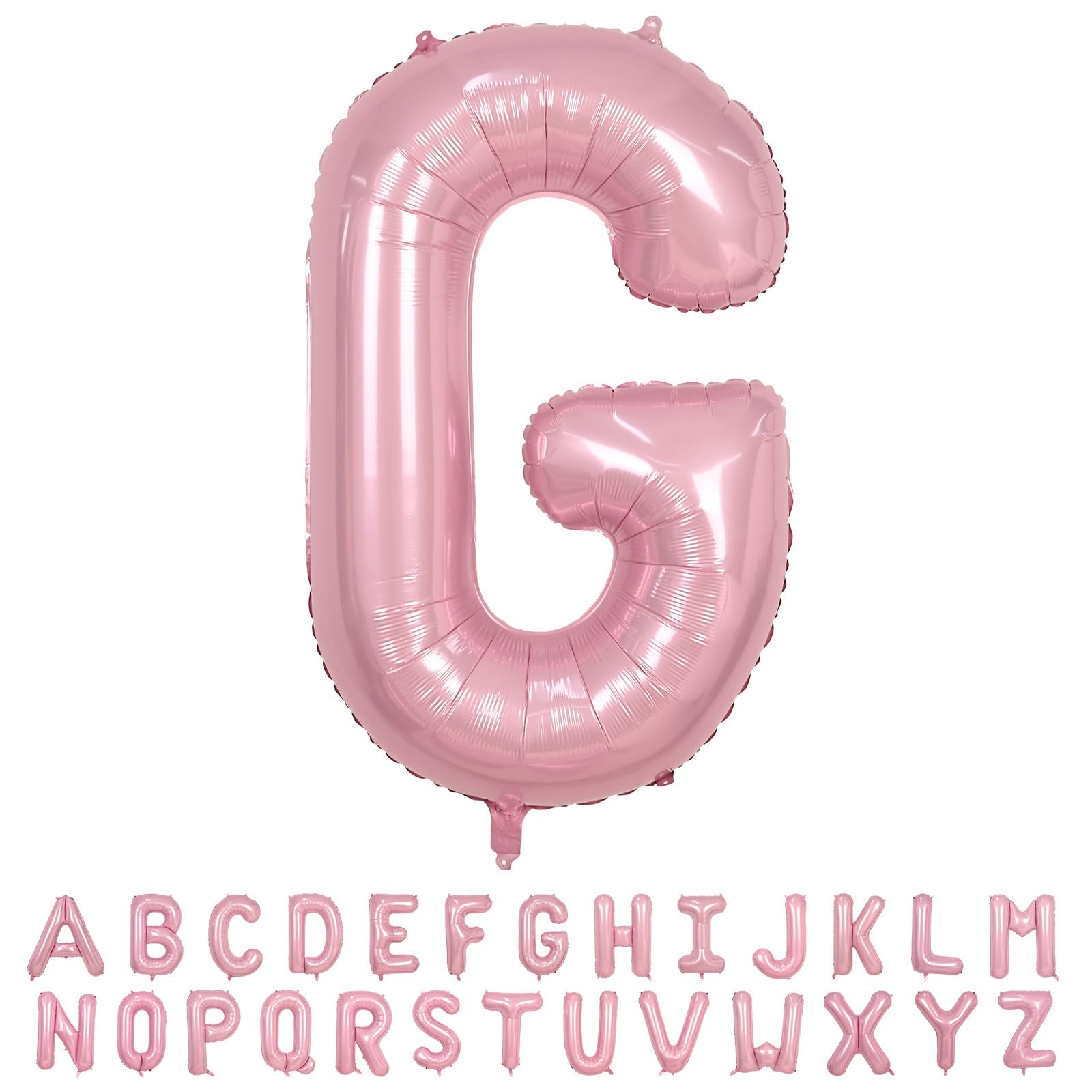 40 Inch Pink Letter Balloons, Large G Letter Balloons Foil Helium Balloons, Mylar Big Single Alphabet G Balloons, Pink Balloon L