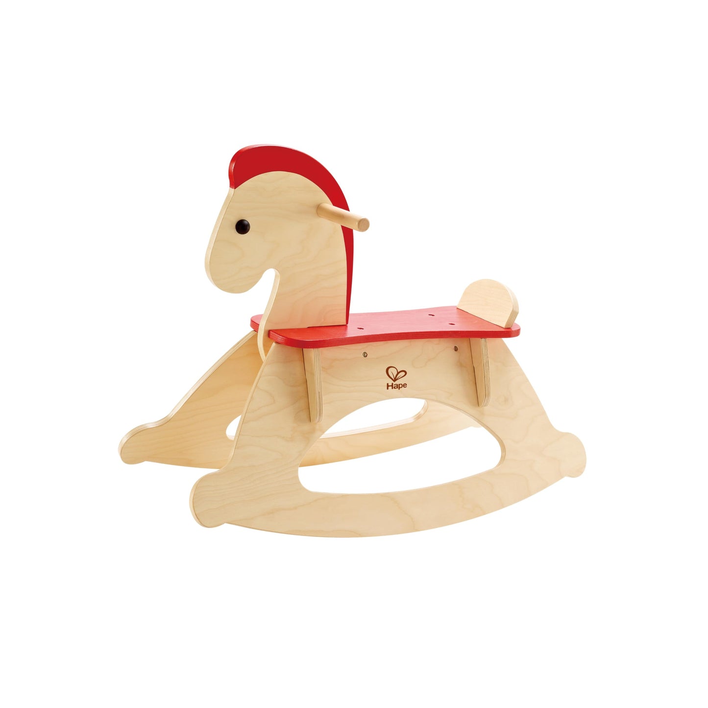 Hape Rock And Ride Kid'S Wooden Rocking Horse, Beige, L: 26.6, W: 11.1, H: 20.6 Inch