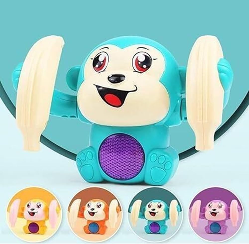 ROYAL DEALS 360 Degree Jumping Monkey Toy for Baby  Multicolor Sound Toy with NonToxic Materials, Ideal for Newborns, Toddlers