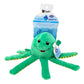 Spunky Pup Clean Earth Plush Octopus | Made From 100% Recycled Water Bottles | Small,Brown,7258