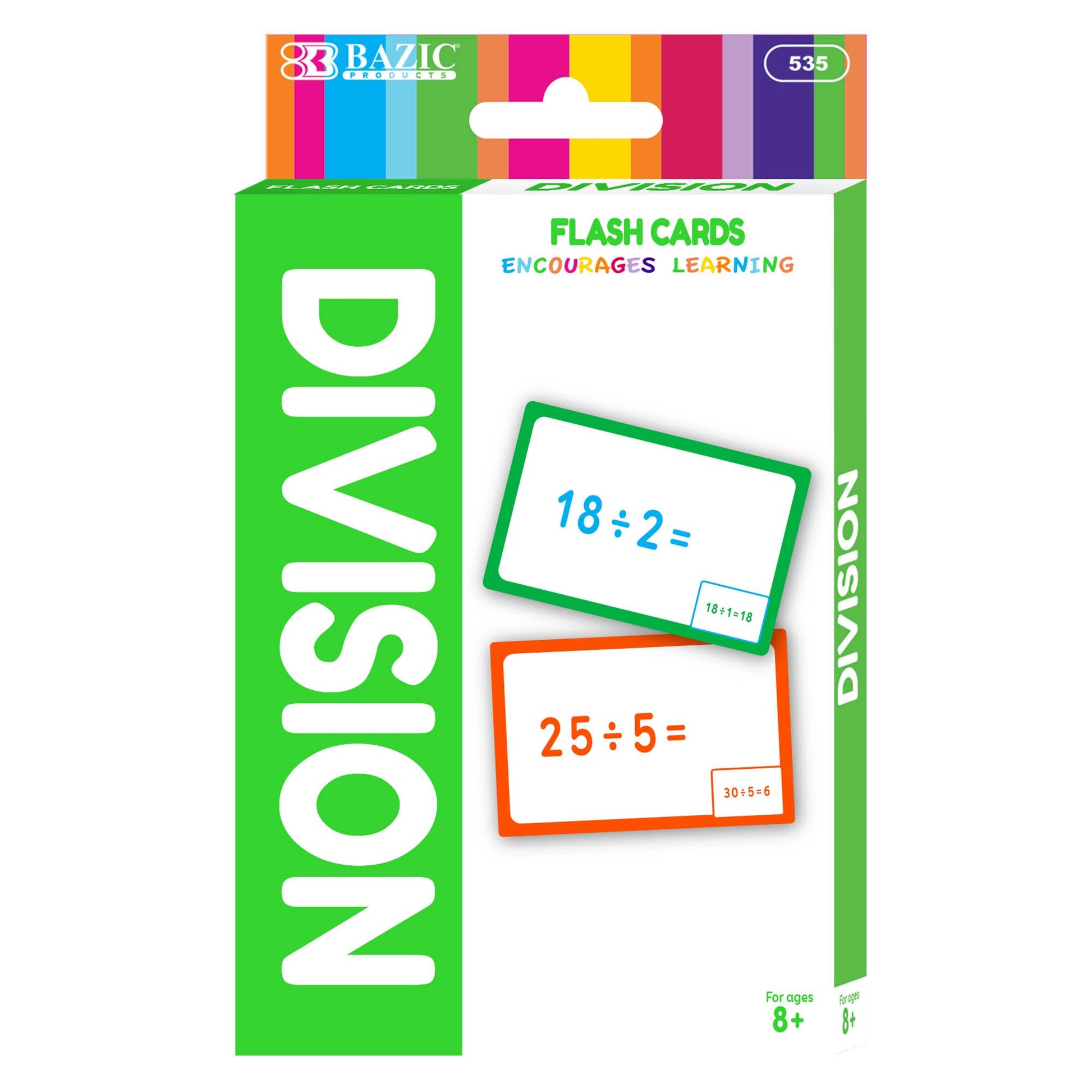 Bazic Division Flash Cards (36/Pack), Case Of 24