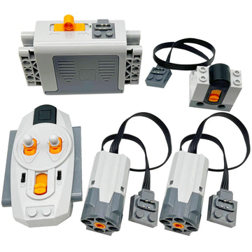 5-In-1 Motor Set Technic Motorized Kit Compatible With Lego: Power Function Battery Box, Technic Remote Control, Electric Motor,