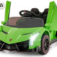 Infans 2 Seater Kids Ride On Car, 12V 4Wd Licensed Lamborghini Veneno Powered Electric Vehicle With Hydraulic Doors, Rocking Mode, Adjustable Speeds, Remote Control, Mp3, Headlight (Green)