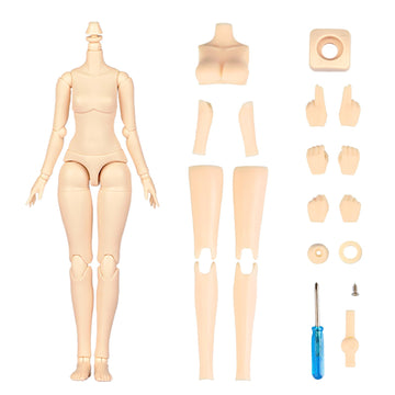 Ymy Female Doll Body Obitsu22 Obitsu24 Bjd Girl Doll For Gsc, Blythe,Icy,1/6 Scale Bjd Doll Head (Milky White-7.87 In)
