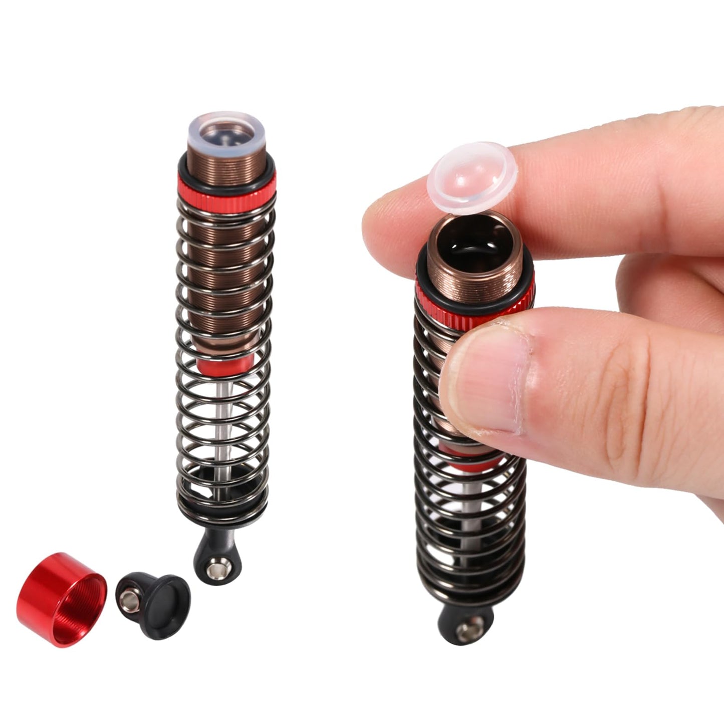 TOOMOD 1/10 62MM RC Oil filled Shock Absorbers kit for Tamiya TT-01 TT-02 / Hyper Go 1/14 H14BM 14209 / Losi v100 Upgrades Repla