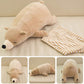 MMTTAO Polar Bear Plush Toy - 14" Brown Sleeping Stuffed Animal - Soft Huggable Doll for Kids & Adults