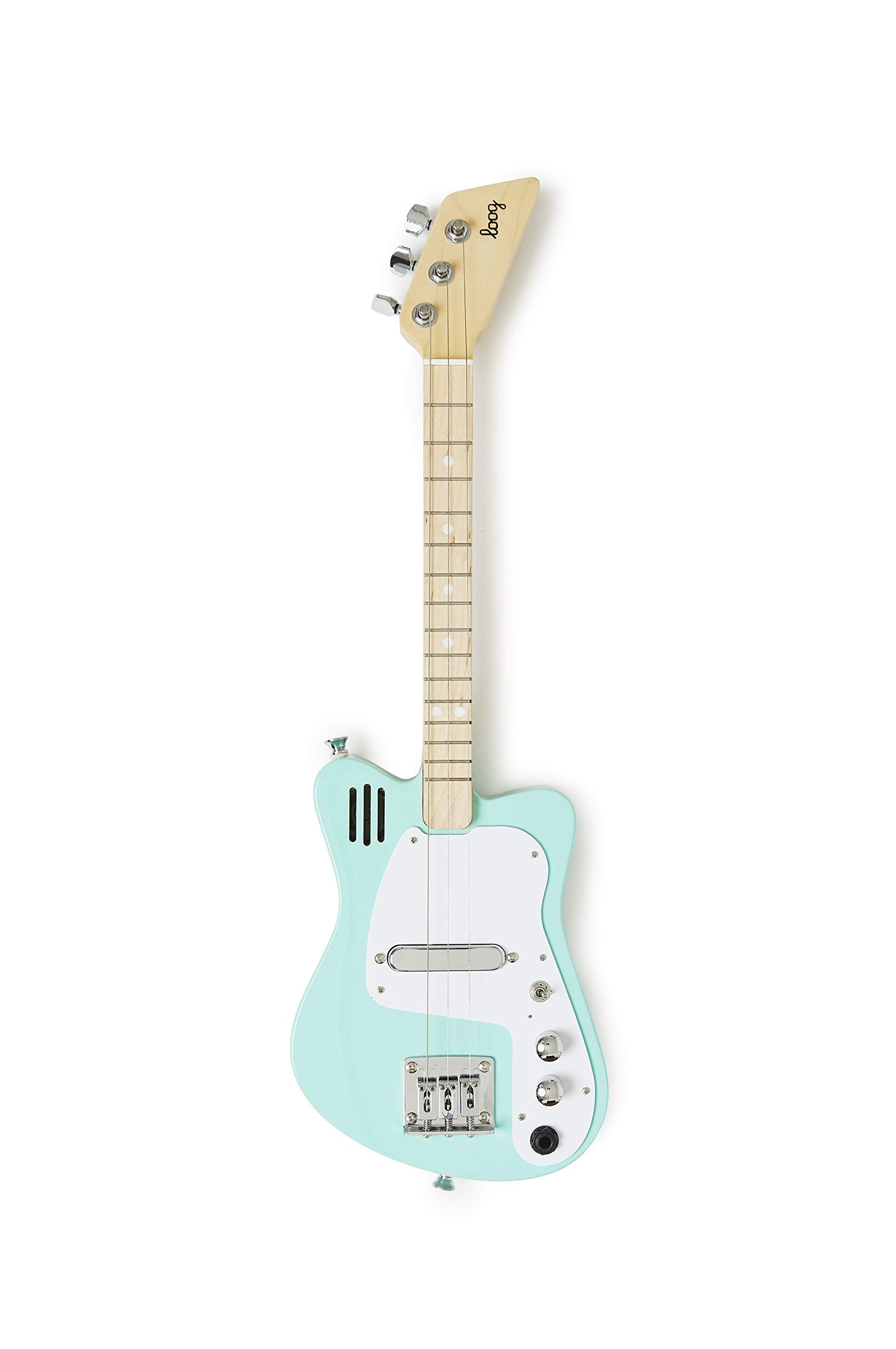 Loog Mini Electric Kids Guitar For Beginners Built-In Amp Ages 3+ Learning App And Lessons Included