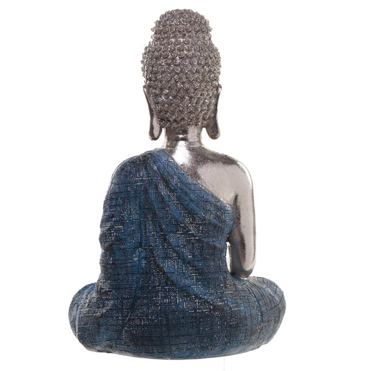 Puckator Thai Buddha Figurine-Metallic Meditation (1 Supplied), Height 21Cm Width 14Cm Depth 10Cm, Multi