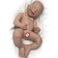 Dangtpor 16Inch Realistic Newborn Baby Doll Girl Platinum Liquid Full Solid Soft Silicone Reborn Baby Doll 3D Painted Skin Visible Veins Weighted Sleeping Doll Closed Eyes, (Boy)