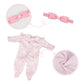 Caranovo Realistic Reborn Baby Doll Clothes 16-18 Inch 2Pcs Pink Outfits Clothing Set Accessories Suitable For Reborn Babies And