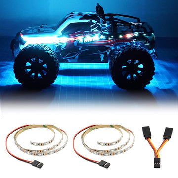 elechawk LED Light Strip for RC Fixed Wing Airplane Flying Wing Plane AR Wing Drone Model Car Truck (Ice Blue)