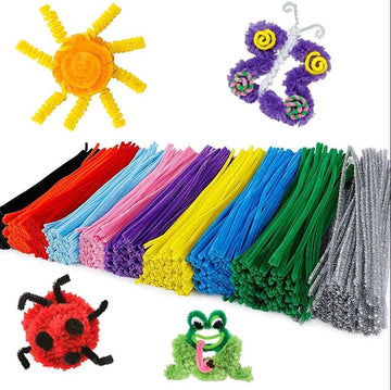 100pc Pipe Cleaners Chenille Stem Solid Color Twistable Pipe Cleaners Set for Pipe Cleaners Bulk DIY Arts Project Crafts Supplie