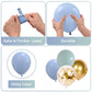 Blue And Green Balloons, 60 Pcs Light Blue Mint Green Balloon Set With Gold Confetti Metallic Gold Balloons, 12 Inch Baby Pastel