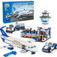 Qlt Qiaoletong City Airplane Station Building Kits Toys,Stem Building Sets For Kids, With Helicopter/Airport/Passenger/Lorry Truck/Car, Best Gift For 6-12 Boys Girls (582 Pieces)