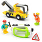 Wooden Train Cars Track Accessories Set Trailer Truck Small Vehicles Magnetic Train Cars Fit for Wooden Train Track Railway for