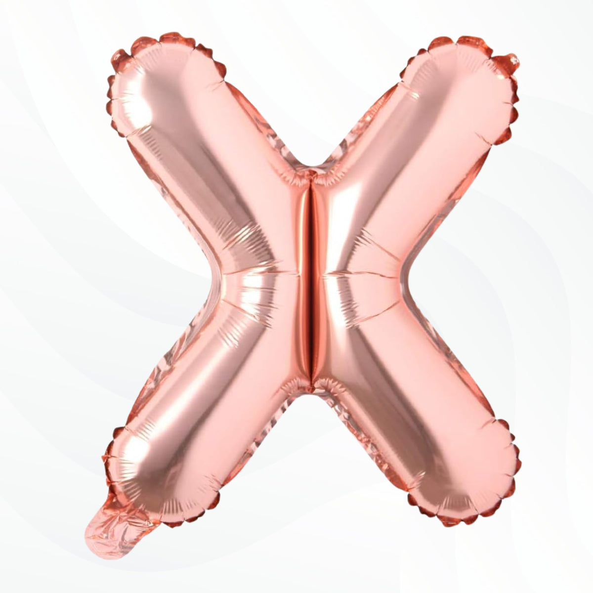 Flyloons Rose Gold X Letter Foil Balloon Alphabets Balloons Perfect for Birthday Decoration Items, Anniversary, Bachelorette, We