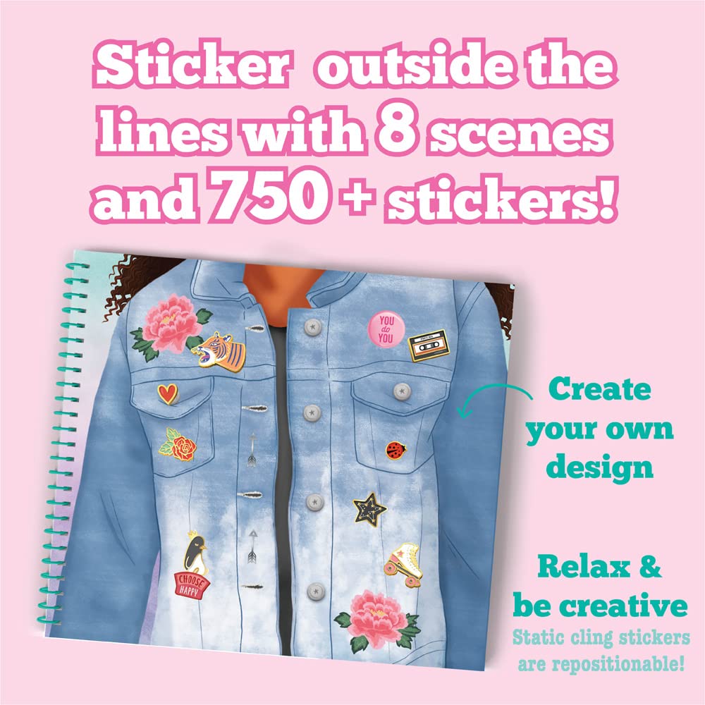 Craft-Tastic Sticker It Up! – Reusable Sticker Book For Kids – 750+ Repositionable Stickers Create Designs On 8 Scene Pages For Hours Of Mess-Free, Screen-Free Fun