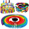Vgrassp 120 Pcs Super Domino Blocks, 12 Colors Bulk Wooden Dominoes - Building Block Tile Game Racing Educational Toy For Kids B