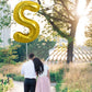 Toniful 40 Inch Large Gold Letter S Balloons Helium Balloons,Foil Mylar Big Balloons For Birthday Party Anniversary Supplies Dec