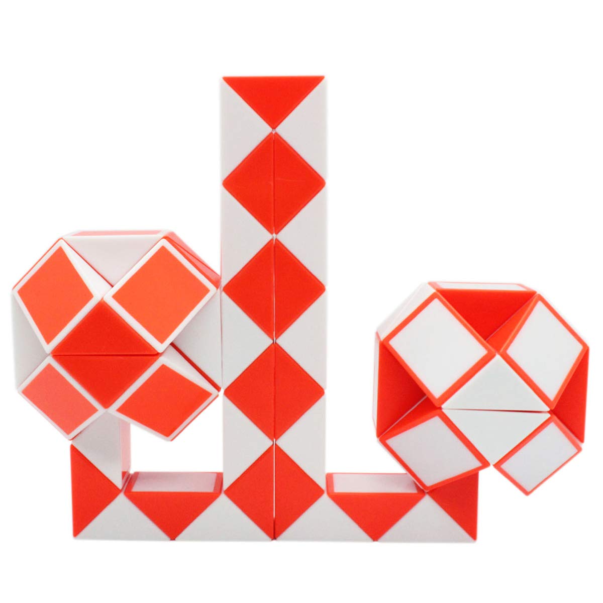 Mipartebo Magic Snake Cube Twist Puzzle 72 Wedges Large Size Twist Fidget Snake Toys Gift Party Favors For Kids Adults Teens Orange