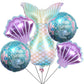 Mermaid Birthday Decoration Mermaid Balloons Kit Sea Balloon Mermaid Foil Balloon Mermaid Tail Balloons For Baby Shower Girls Me