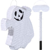 Aoriher Halloween Ghost Piñata Spooky White Ghost Piñata With Stick And Blindfold Halloween Hanging Decoration Mexican Piñata For Birthday Game Halloween Party Supplies