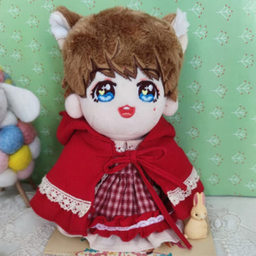 Niannyyhouse Little Red Hood Dress Cloak 6In/15Cm Plush Doll Clothes Accessories