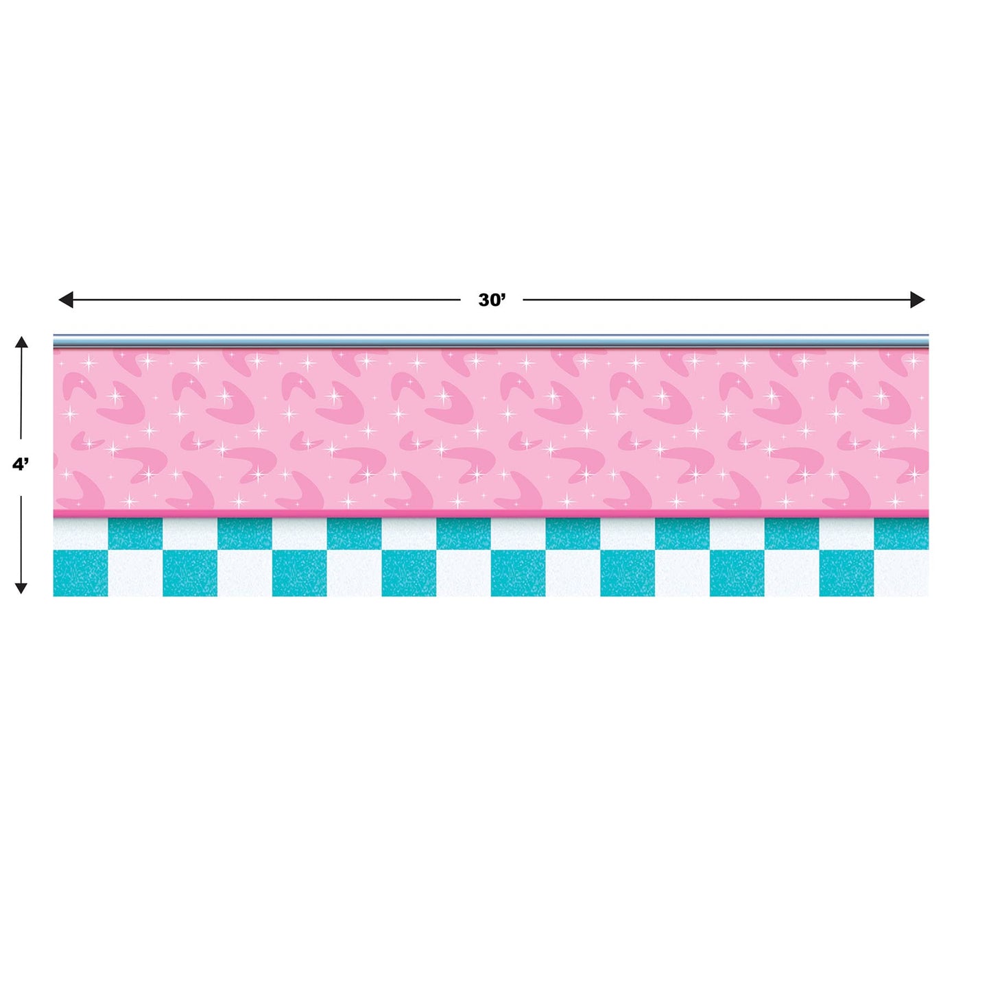 Beistle 50s Soda Shop Photo Backdrop