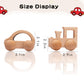 Promise Babe Wooden Rattle Push Car Toys Set Infant Wooden Rattles Interesting Toys 2 Pc Baby Vehicle Toys Hand Push Cars Montes