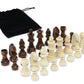 Da Vinci Staunton Wood Chess Pieces 32 Chessmen And Storage Bag (3 Inch King)