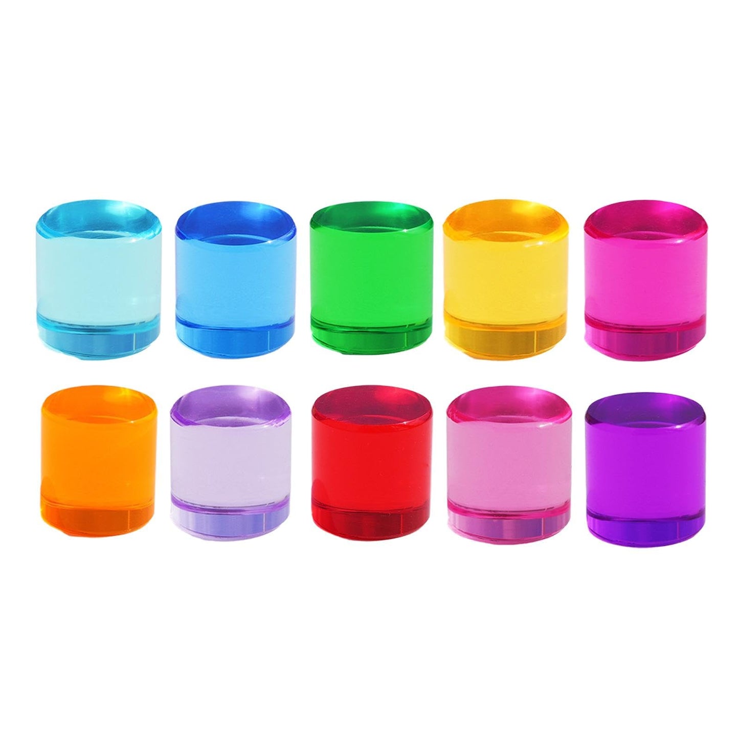 Myaddiction Rainbow Building Blocks Set Birthday Gift Rainbow Acrylic Gemstone Cylinders 2.5Cm