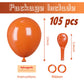 Voircoloria 105Pcs Orange Balloons 12Inch Party Latex Balloons For Boys Girls Birthday Baby Shower Gender Reveal Wedding Sunflow
