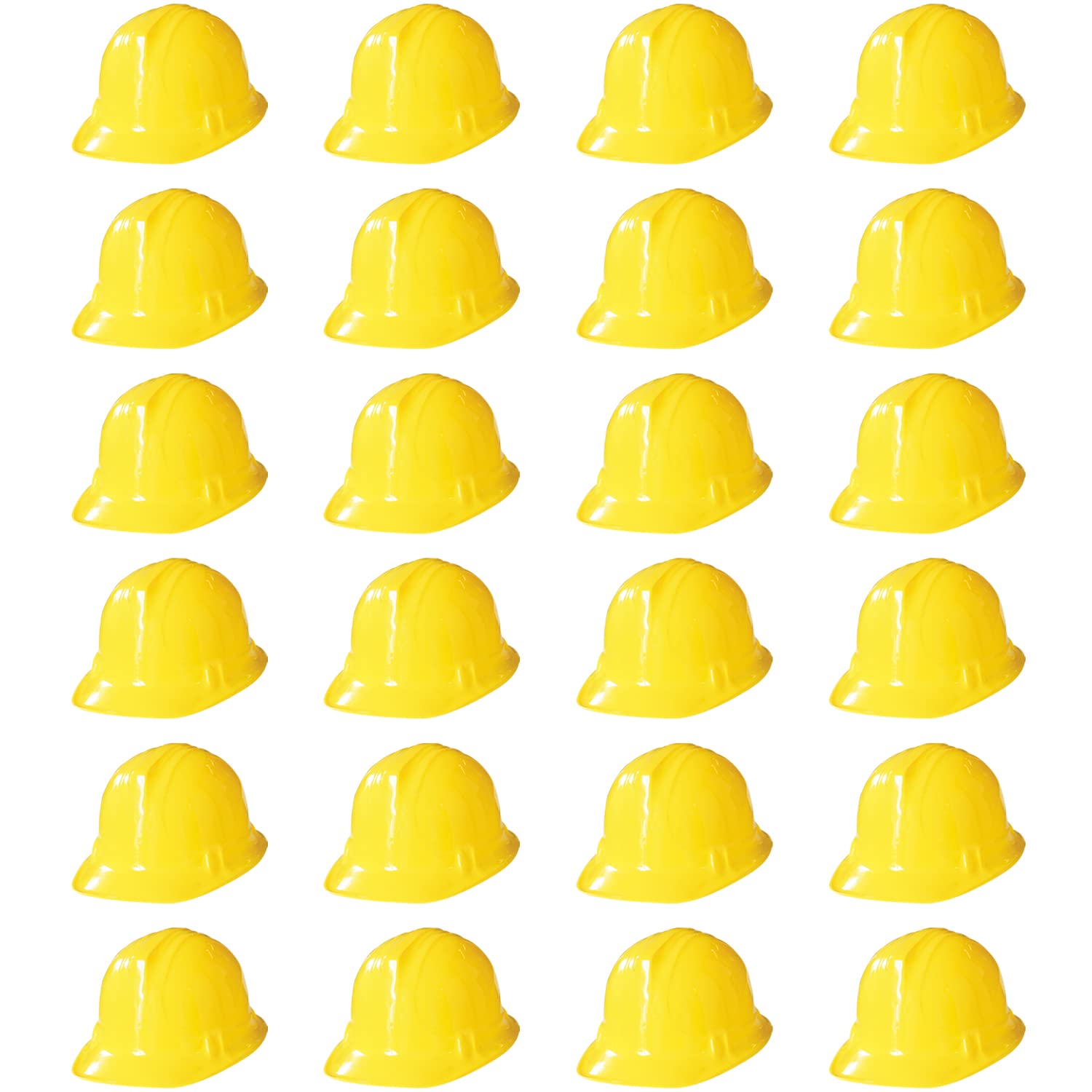 Novelty Place Construction Party Hats - Dress Up Soft Hats for Kids and Adults (Pack of 24)