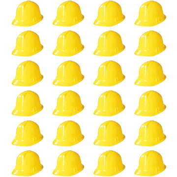 Novelty Place Construction Party Hats - Dress Up Soft Hats for Kids and Adults (Pack of 24)