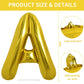 Toniful 40 Inch Large Gold Letter A Balloons Helium Balloons,Foil Mylar Big Balloons For Birthday Party Anniversary Supplies Dec